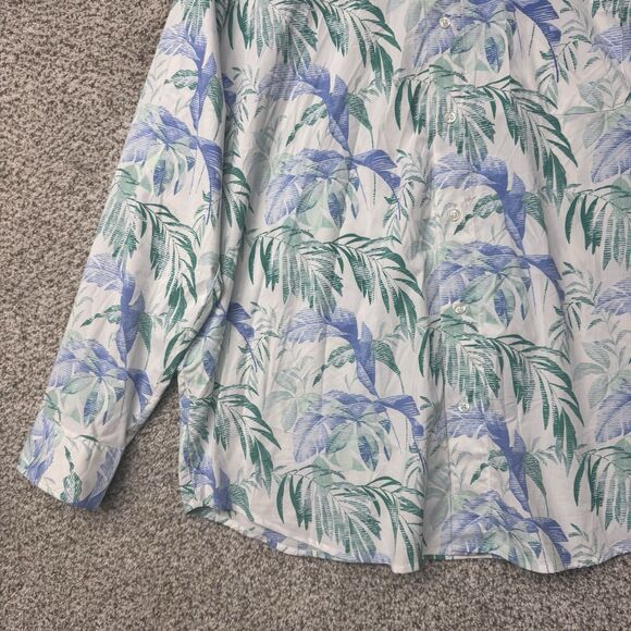 Tommy Bahama Shirt Mens 1XLB Hawaiian Button Up The Siesta Key Long Sleeve Nylon - Picture 5 of 14
